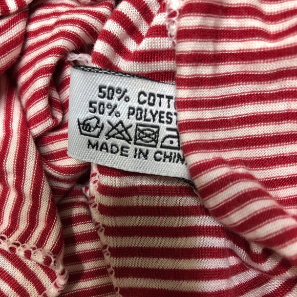 NWOT - Tickled Pink Infinity Scarf - Red and White Stripes - Picture 3 of 4